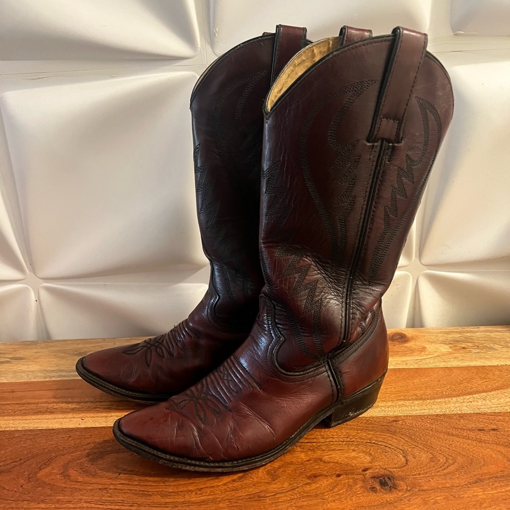Sedona  Brown Leather Cowboy Boots
